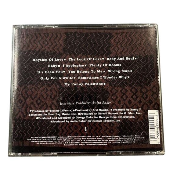 Anita Baker - Rhythm of Love (1994, CD) VERY GOOD - Picture 2 of 4
